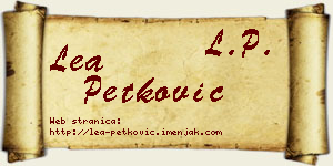 Lea Petković vizit kartica